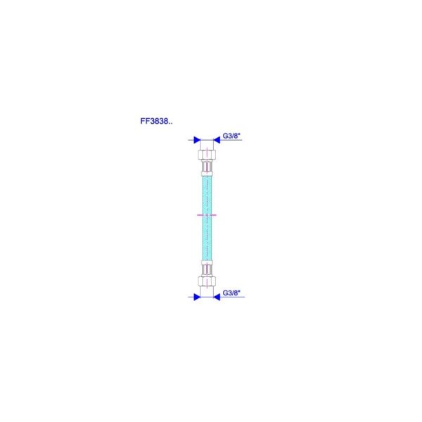 Brinoks Veze, Brinox 3/8"-3/8" FF 700mm